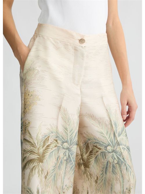 Pantaloni a palazzo in twill LIU JO | CA5353TS531/M9265